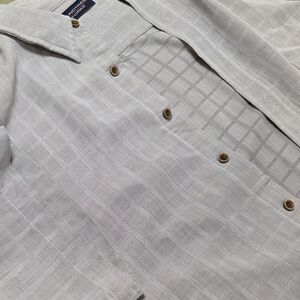 Roundtree And Yorke No Tuck Button Down Big&Tall 3XT Taupe